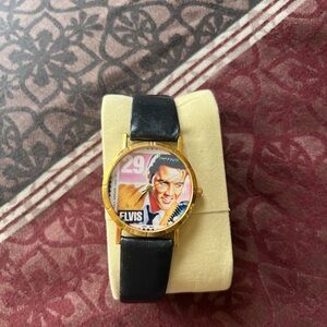 Elvis Presley Gold and Black Watch